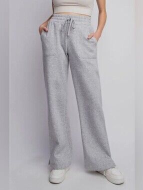 We Wander - The Classic Modal Fleece Wide Leg Sweatpants, Size Girls Large, NWT
